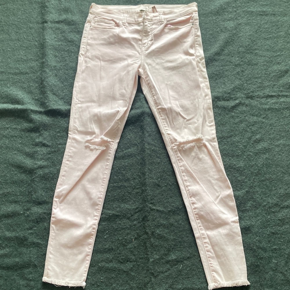 Sneak Peek Light Pink Skinny Jeans